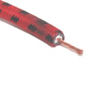 RED & BLACK OVERBRAID HT CABLE COPPER CORE (1 metre)